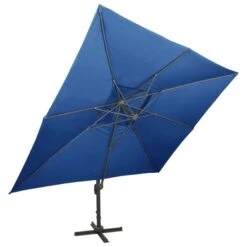 Parasol Déporté à Double Toit Bleu Azuré 400x300 Cm 13 Parasol Déporté à Double Toit Bleu Azuré 400x300 Cm -Meubles Soldes Boutique parasol deporte a double toit bleu azure 400x300 cm 3666722356787 941987