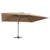 Parasol Déporté Avec Lumières LED Aluminium 400x300 Cm Taupe 2 Parasol Déporté Avec Lumières LED Aluminium 400x300 Cm Taupe -Meubles Soldes Boutique parasol deporte avec lumieres led aluminium 400x300 cm taupe 3666722521055 585131