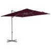 Parasol Déporté Avec Mât En Acier Rouge Bordeaux 250x250 Cm 2 Parasol Déporté Avec Mât En Acier Rouge Bordeaux 250x250 Cm -Meubles Soldes Boutique parasol deporte avec mat en acier rouge bordeaux 250x250 cm 3666722357319 941450