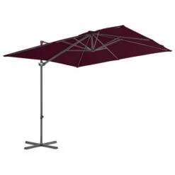 Parasol Déporté Avec Mât En Acier Rouge Bordeaux 250x250 Cm 13 Parasol Déporté Avec Mât En Acier Rouge Bordeaux 250x250 Cm -Meubles Soldes Boutique parasol deporte avec mat en acier rouge bordeaux 250x250 cm 3666722357319 941452