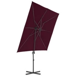 Parasol Déporté Avec Mât En Acier Rouge Bordeaux 250x250 Cm 14 Parasol Déporté Avec Mât En Acier Rouge Bordeaux 250x250 Cm -Meubles Soldes Boutique parasol deporte avec mat en acier rouge bordeaux 250x250 cm 3666722357319 941453