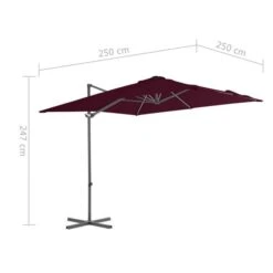 Parasol Déporté Avec Mât En Acier Rouge Bordeaux 250x250 Cm 19 Parasol Déporté Avec Mât En Acier Rouge Bordeaux 250x250 Cm -Meubles Soldes Boutique parasol deporte avec mat en acier rouge bordeaux 250x250 cm 3666722357319 941458