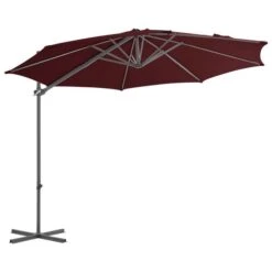 Parasol Déporté Avec Mât En Acier Rouge Bordeaux 300 Cm 13 Parasol Déporté Avec Mât En Acier Rouge Bordeaux 300 Cm -Meubles Soldes Boutique parasol deporte avec mat en acier rouge bordeaux 300 cm 3666722357296 941470