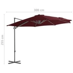 Parasol Déporté Avec Mât En Acier Rouge Bordeaux 300 Cm 19 Parasol Déporté Avec Mât En Acier Rouge Bordeaux 300 Cm -Meubles Soldes Boutique parasol deporte avec mat en acier rouge bordeaux 300 cm 3666722357296 941476