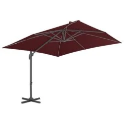 Parasol Déporté Avec Mât En Aluminium Rouge Bordeaux 400x300 Cm 12 Parasol Déporté Avec Mât En Aluminium Rouge Bordeaux 400x300 Cm -Meubles Soldes Boutique parasol deporte avec mat en aluminium rouge bordeaux 400x300 cm 3666722357265 941496