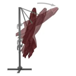 Parasol Déporté Avec Mât En Aluminium Rouge Bordeaux 400x300 Cm 15 Parasol Déporté Avec Mât En Aluminium Rouge Bordeaux 400x300 Cm -Meubles Soldes Boutique parasol deporte avec mat en aluminium rouge bordeaux 400x300 cm 3666722357265 941499