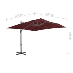 Parasol Déporté Avec Mât En Aluminium Rouge Bordeaux 400x300 Cm 17 Parasol Déporté Avec Mât En Aluminium Rouge Bordeaux 400x300 Cm -Meubles Soldes Boutique parasol deporte avec mat en aluminium rouge bordeaux 400x300 cm 3666722357265 941501