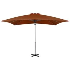 Parasol Déporté Avec Mât En Aluminium Terre Cuite 250x250 Cm 12 Parasol Déporté Avec Mât En Aluminium Terre Cuite 250x250 Cm -Meubles Soldes Boutique parasol deporte avec mat en aluminium terre cuite 250x250 cm 3666722357340 941428