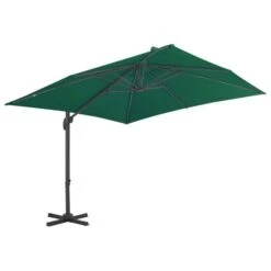 Parasol Déporté Avec Mât En Aluminium Vert 300x300 Cm -Meubles Soldes Boutique parasol deporte avec mat en aluminium vert 300x300 cm 3666722326360 979157