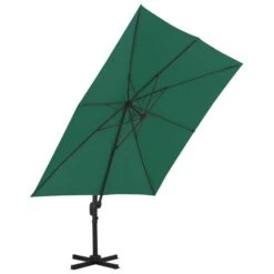 Parasol Déporté Avec Mât En Aluminium Vert 300x300 Cm -Meubles Soldes Boutique parasol deporte avec mat en aluminium vert 300x300 cm 3666722326360 979158