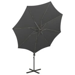 Parasol Déporté Avec Mât Et Lumières LED Anthracite 300 Cm 2 -Meubles Soldes Boutique parasol deporte avec mat et lumieres led anthracite 300 cm 3666722357111 941653