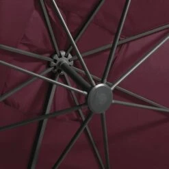 Meubles Soldes Boutique -Meubles Soldes Boutique parasol deporte avec mat et lumieres led rouge bordeaux 300 cm 3666722357036 941737