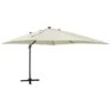 Parasol Déporté Avec Mât Et Lumières LED Sable 300 Cm 2 -Meubles Soldes Boutique parasol deporte avec mat et lumieres led sable 300 cm 3666722357098 941671