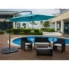 Parasol Déporté Diametre 3m - Structure En Aluminium Avec Toile Polyester 180g- Bleu - Tohota -Meubles Soldes Boutique parasol deporte diametre 3m structure en aluminium avec toile polyester 180g bleu tohota 3612408259286 534696