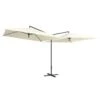Parasol Double Avec Mât En Acier 250 X 250 Cm Blanc Sable 2 Parasol Double Avec Mât En Acier 250 X 250 Cm Blanc Sable -Meubles Soldes Boutique parasol double avec mat en acier 250 x 250 cm blanc sable 3666722819862 983200