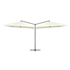 Parasol Double Avec Mât En Acier 250 X 250 Cm Blanc Sable 9 Parasol Double Avec Mât En Acier 250 X 250 Cm Blanc Sable -Meubles Soldes Boutique parasol double avec mat en acier 250 x 250 cm blanc sable 3666722819862 983202