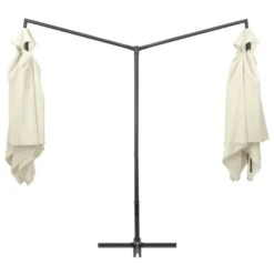 Parasol Double Avec Mât En Acier 250 X 250 Cm Blanc Sable 10 Parasol Double Avec Mât En Acier 250 X 250 Cm Blanc Sable -Meubles Soldes Boutique parasol double avec mat en acier 250 x 250 cm blanc sable 3666722819862 983203