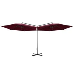 Parasol Double Avec Mât En Acier Rouge Bordeaux 600 Cm 13 Parasol Double Avec Mât En Acier Rouge Bordeaux 600 Cm -Meubles Soldes Boutique parasol double avec mat en acier rouge bordeaux 600 cm 3666722356015 942709