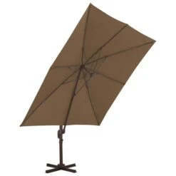 Parasol En Porte-à-faux Avec Mât En Aluminium 300x300 Cm Taupe -Meubles Soldes Boutique parasol en porte a faux avec mat en aluminium 300x300 cm taupe 3666722326322 979192