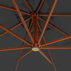 Parasol En Porte-à-faux Avec Mât En Bois 400x300 Cm Anthracite 8 Parasol En Porte-à-faux Avec Mât En Bois 400x300 Cm Anthracite -Meubles Soldes Boutique parasol en porte a faux avec mat en bois 400x300 cm anthracite 3666722327077 978464