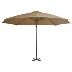 Parasol En Porte-à-faux Avec Poteau En Aluminium 300 Cm Taupe 12 Parasol En Porte-à-faux Avec Poteau En Aluminium 300 Cm Taupe -Meubles Soldes Boutique parasol en porte a faux avec poteau en aluminium 300 cm taupe 3666722326452 979068