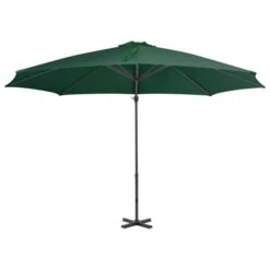 Parasol En Porte-à-faux Et Poteau En Aluminium 300 Cm Vert -Meubles Soldes Boutique parasol en porte a faux et poteau en aluminium 300 cm vert 3666722326476 979052