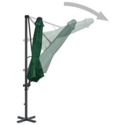 Parasol En Porte-à-faux Et Poteau En Aluminium 300 Cm Vert -Meubles Soldes Boutique parasol en porte a faux et poteau en aluminium 300 cm vert 3666722326476 979054
