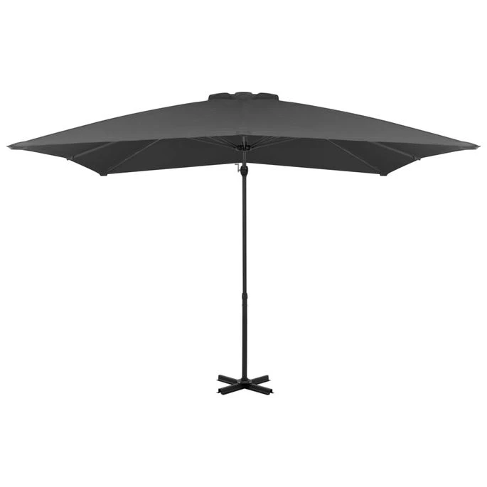 Parasol En Porte-à-faux Mât En Aluminium 250x250 Cm Anthracite 5 Parasol En Porte-à-faux Mât En Aluminium 250x250 Cm Anthracite – Image 3