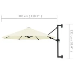 Parasol Mural Avec Mât Métallique 300 Cm Sable 18 Parasol Mural Avec Mât Métallique 300 Cm Sable -Meubles Soldes Boutique parasol mural avec mat metallique 300 cm sable 3666722326063 979492