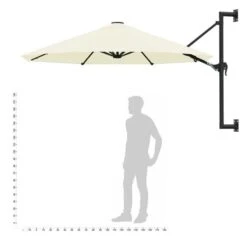 Parasol Mural Avec Mât Métallique 300 Cm Sable 19 Parasol Mural Avec Mât Métallique 300 Cm Sable -Meubles Soldes Boutique parasol mural avec mat metallique 300 cm sable 3666722326063 979493