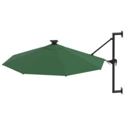 Parasol Mural Avec Mât Métallique Et LED 300 Cm Vert 15 Parasol Mural Avec Mât Métallique Et LED 300 Cm Vert -Meubles Soldes Boutique parasol mural avec mat metallique et led 300 cm vert 3666722883368 942482