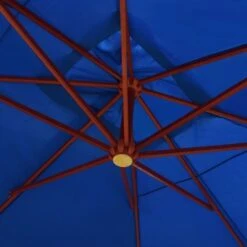 Parasol Suspendu Avec Mât En Bois 400x300 Cm Bleu 11 Parasol Suspendu Avec Mât En Bois 400x300 Cm Bleu -Meubles Soldes Boutique parasol suspendu avec mat en bois 400x300 cm bleu 3666722521079 585106