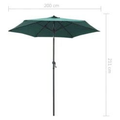 Parasol Vert 200x211 Cm Aluminium 15 Parasol Vert 200x211 Cm Aluminium -Meubles Soldes Boutique parasol vert 200x211 cm aluminium 3666722776738 584904