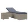 Set Chaise Longue Et Table Tissu Et Résine Tressée Gris Viali 1 Set Chaise Longue Et Table Tissu Et Résine Tressée Gris Viali -Meubles Soldes Boutique set chaise longue et table tissu et resine tressee gris 3666722554411 389562