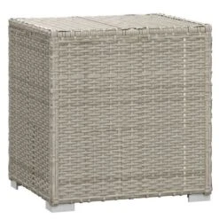 Set Chaise Longue Et Table Tissu Et Résine Tressée Gris Viali 8 Set Chaise Longue Et Table Tissu Et Résine Tressée Gris Viali -Meubles Soldes Boutique set chaise longue et table tissu et resine tressee gris 3666722554411 389564