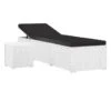 Set Chaise Longue Et Table Tissu Noir Et Résine Blanche Viali -Meubles Soldes Boutique set chaise longue et table tissu noir et resine blanche 3666722554398 389572
