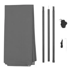 Tarp D'ombrage Avec Poteaux HDPE Carré 3 X 3 M Anthracite 9 Tarp D'ombrage Avec Poteaux HDPE Carré 3 X 3 M Anthracite -Meubles Soldes Boutique tarp d ombrage avec poteaux hdpe carre 3 x 3 m anthracite 8718475560012 975708