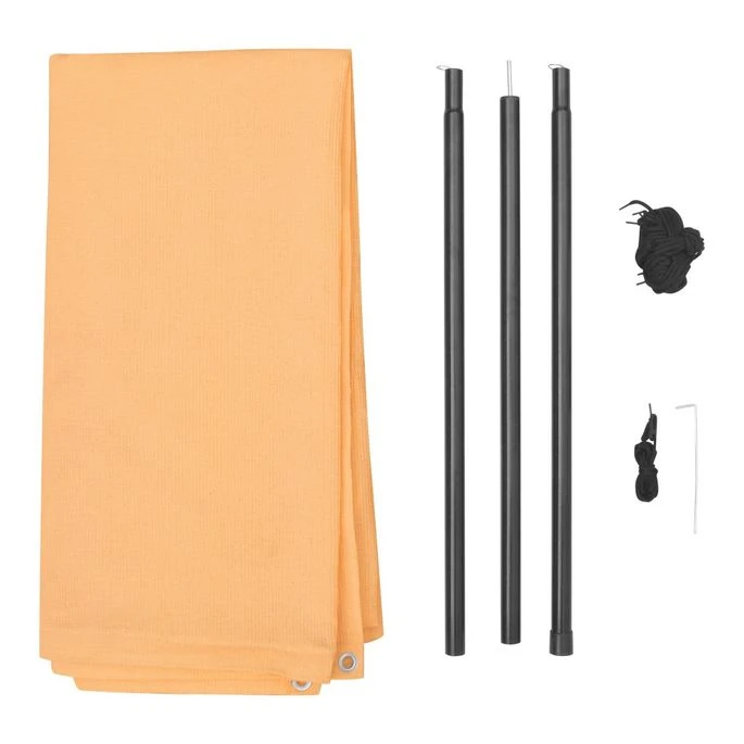 Toile D'ombrage Avec Poteaux HDPE Carré 3 X 3 M Beige 5 Toile D'ombrage Avec Poteaux HDPE Carré 3 X 3 M Beige – Image 3