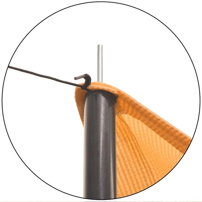 Toile D'ombrage Avec Poteaux HDPE Carré 3 X 3 M Beige 7 Toile D'ombrage Avec Poteaux HDPE Carré 3 X 3 M Beige – Image 5