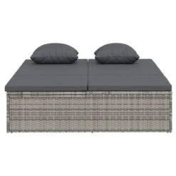 Transat Convertible Avec Coussin Résine Tressée Gris Foncé -Meubles Soldes Boutique transat convertible avec coussin resine tressee gris fonce 3666722124782 1345164