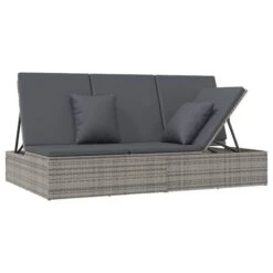 Transat Convertible Avec Coussin Résine Tressée Gris Foncé -Meubles Soldes Boutique transat convertible avec coussin resine tressee gris fonce 3666722124782 1345165