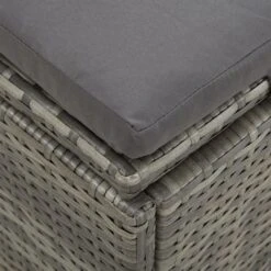 Transat Convertible Avec Coussin Résine Tressée Gris Foncé -Meubles Soldes Boutique transat convertible avec coussin resine tressee gris fonce 3666722124782 1345172