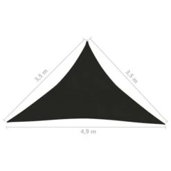 Voile D'ombrage 160 G/m² Noir 3,5x3,5x4,9 M PEHD -Meubles Soldes Boutique voile d ombrage 160 g m noir 3 5x3 5x4 9 m pehd 3666722358446 940558