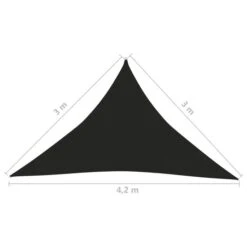 Voile D'ombrage 160 G/m² Noir 3x3x4,2 M PEHD -Meubles Soldes Boutique voile d ombrage 160 g m noir 3x3x4 2 m pehd 3666722358460 940546