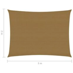 Voile D'ombrage 160 G/m² Taupe 2x3 M PEHD -Meubles Soldes Boutique voile d ombrage 160 g m taupe 2x3 m pehd 8720286099551 939131