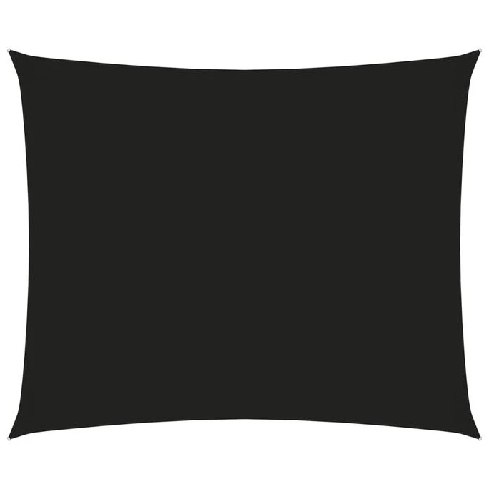 Voile De Parasol Tissu Oxford Rectangulaire 3,5x4,5 M Noir 3 Voile De Parasol Tissu Oxford Rectangulaire 3,5x4,5 M Noir