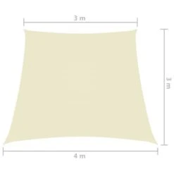 Voile De Parasol Tissu Oxford Trapèze 3/4x3 M Crème -Meubles Soldes Boutique voile de parasol tissu oxford trapeze 3 4x3 m creme 3666722485500 703679
