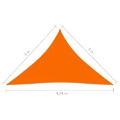 Voile De Parasol Tissu Oxford Triangulaire 3x3x4,24 M Orange -Meubles Soldes Boutique voile de parasol tissu oxford triangulaire 3x3x4 24 m orange 8720286124680 726937
