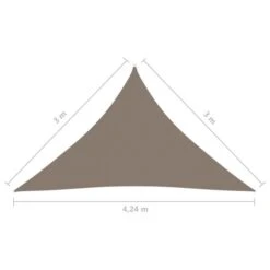 Voile De Parasol Tissu Oxford Triangulaire 3x3x4,24 M Taupe -Meubles Soldes Boutique voile de parasol tissu oxford triangulaire 3x3x4 24 m taupe 3666722883696 716600