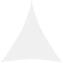 Voile De Parasol Tissu Oxford Triangulaire 5x7x7 M Blanc